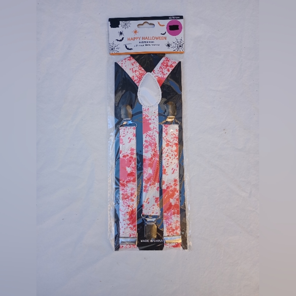 Bloody Suspenders Halloween Costume Party Themed Event Haunted House Goth Horror